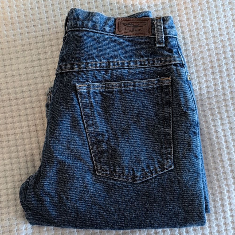 L.L. Bean Double LL Relaxed Fit Women's Lined Blue Jeans